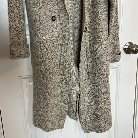 Lulus Beige Long Sleeve Sweater Coat - Size S - Picture 4 of 8